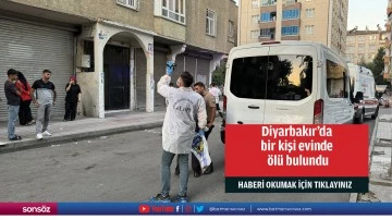 Diyarbakır'da bir kişi evinde ölü bulundu