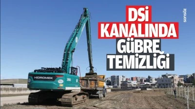 DSİ kanalında gübre temizliği…