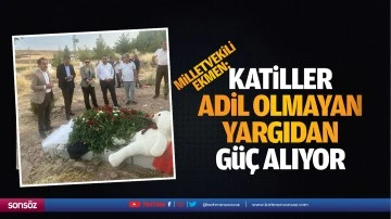 Ekmen: &quot;Katiller, adil olmayan yargıdan güç alıyor&quot;