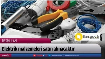 Elektrik malzemeleri satın alınacaktır