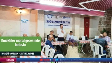 Emekliler moral gecesinde buluştu