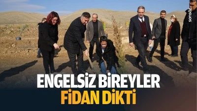 Engelsiz bireyler fidan dikti