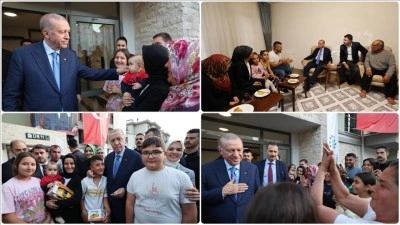 Erdoğan Hatay'da depremzedelere destek ziyareti yaptı