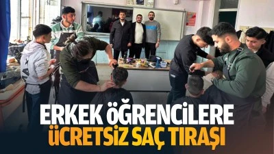 Erkek öğrencilere ücretsiz saç tıraşı…