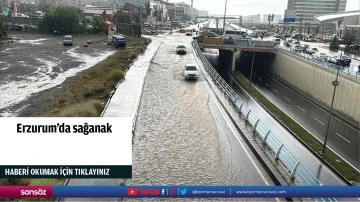 Erzurum'da sağanak