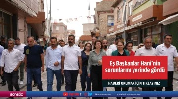 Eş Başkanlar Hani’nin sorunlarını yerinde gördü