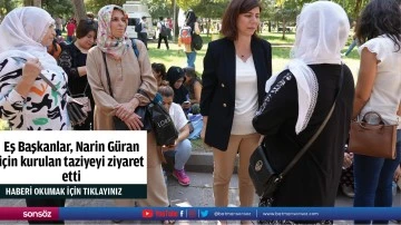 Eş Başkanlar, Narin Güran için kurulan taziyeyi ziyaret etti