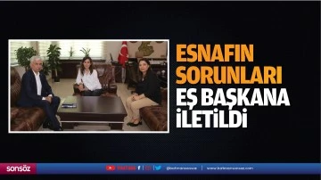 Esnafın sorunları Eş Başkana iletildi