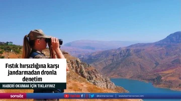 Fıstık hırsızlığına karşı jandarmadan dronla denetim