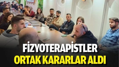 Fizyoterapistler ortak kararlar aldı