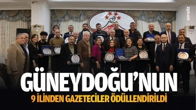 Güneydoğu’nun 9 ilinden gazeteciler ödüllendirildi