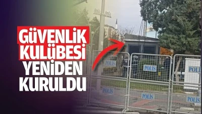 Güvenlik kulübesi yeniden kuruldu