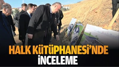 Halk Kütüphanesi’nde inceleme…