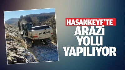 Hasankeyf’te arazi yolu yapılıyor