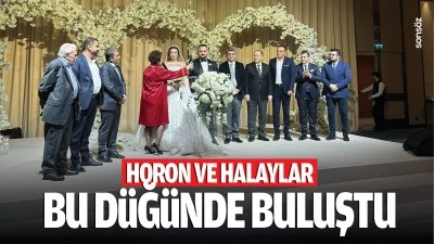 Horon ve halaylar bu düğünde buluştu