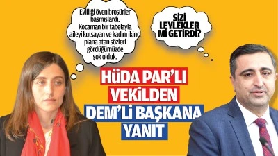 Hüda Par’lı vekilden DEM’li başkana yanıt; “Sizi leylekler mi getirdi?