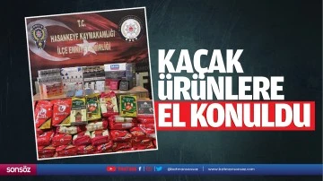 İki araç durduruldu; Kaçak ürünlere el konuldu