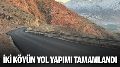 İki köyün yol yapımı tamamlandı