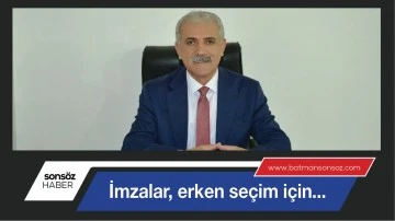 İmzalar, erken seçim için...