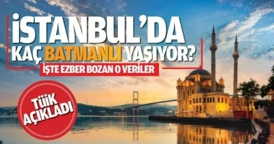 İstanbul’da yaşayan Batmanlı sayısı kaç?