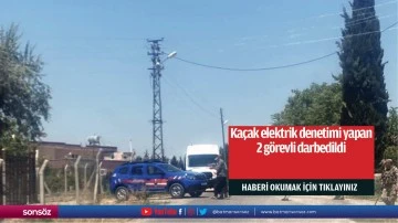 Kaçak elektrik denetimi yapan 2 görevli darbedildi