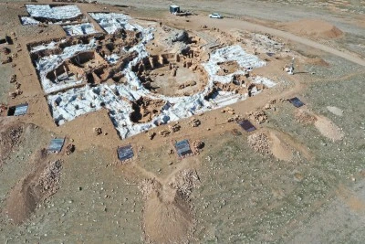 Karahantepe Ören Yeri'ne koruma çatısı yapımına başlandı