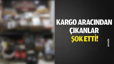 Kargo aracından çıkanlar şok etti!