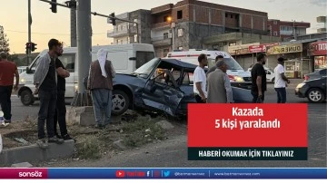 Kazada 5 kişi yaralandı