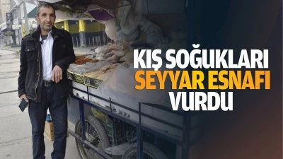 Kış soğukları seyyar esnafı vurdu