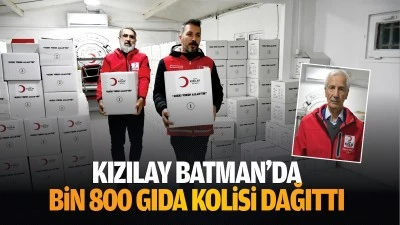 Kızılay Batman’da bin 800 gıda kolisi dağıttı