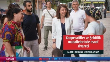 Kooperatifler ve Şehitlik mahallelerinde esnaf ziyareti