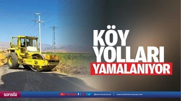 Köy yolları yamalanıyor