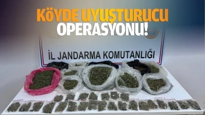 Köyde uyuşturucu operasyonu!