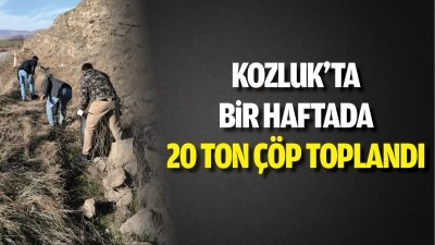 Kozluk’ta bir haftada 20 ton çöp toplandı