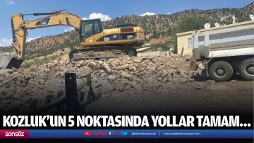 Kozluk’un 5 noktasında yollar tamam…