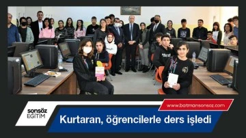 Kurtaran, öğrencilerle ders işledi