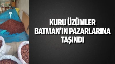 Kuru üzümler Batman’ın pazarlarına taşındı