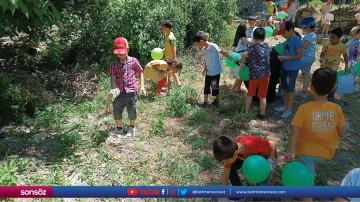 Mardin'de çocuklar çevre temizliği yaptı