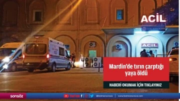 Mardin'de tırın çarptığı yaya öldü