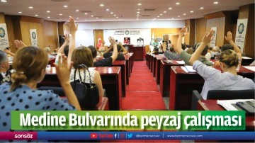 Medine Bulvarında peyzaj çalışması