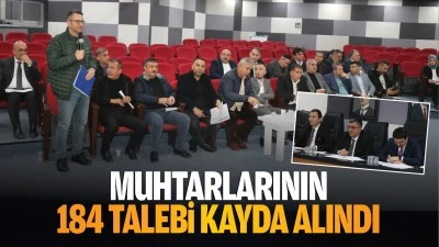 Muhtarlarının 184 talebi kayda alındı