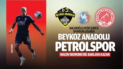 Nacaroğlu Fatih şubesi sponsorluğunda Beykoz Anadolu- Petrolspor maçın skorunu bil baklava kazan