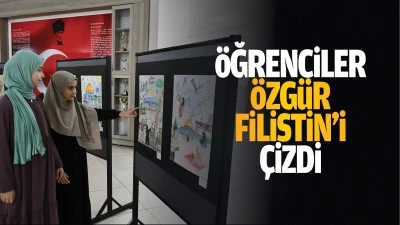 Öğrenciler özgür Filistin’i çizdi