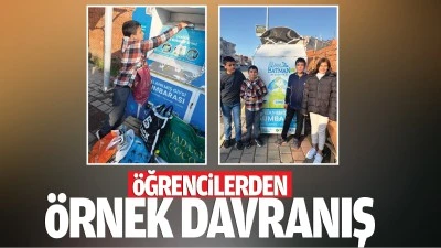 Öğrencilerden örnek davranış…