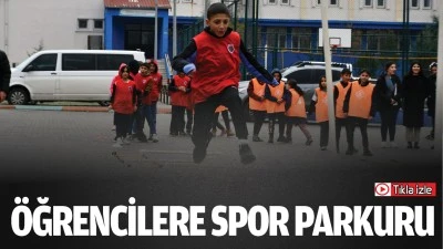 Öğrencilere spor parkuru