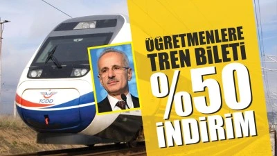 Öğretmenlere trenlerde yüzde 50 indirim