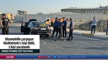 Otomobille çarpışan bisikletteki 1 kişi öldü, 1 kişi yaralandı