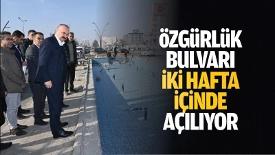 Özgürlük Bulvarı iki hafta içinde açılıyor