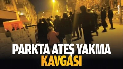 Parkta ateş yakma kavgası