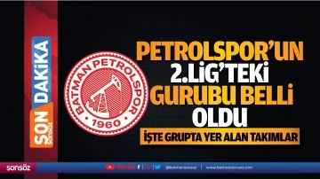Petrolspor’un 2.Lig’teki gurubu belli oldu